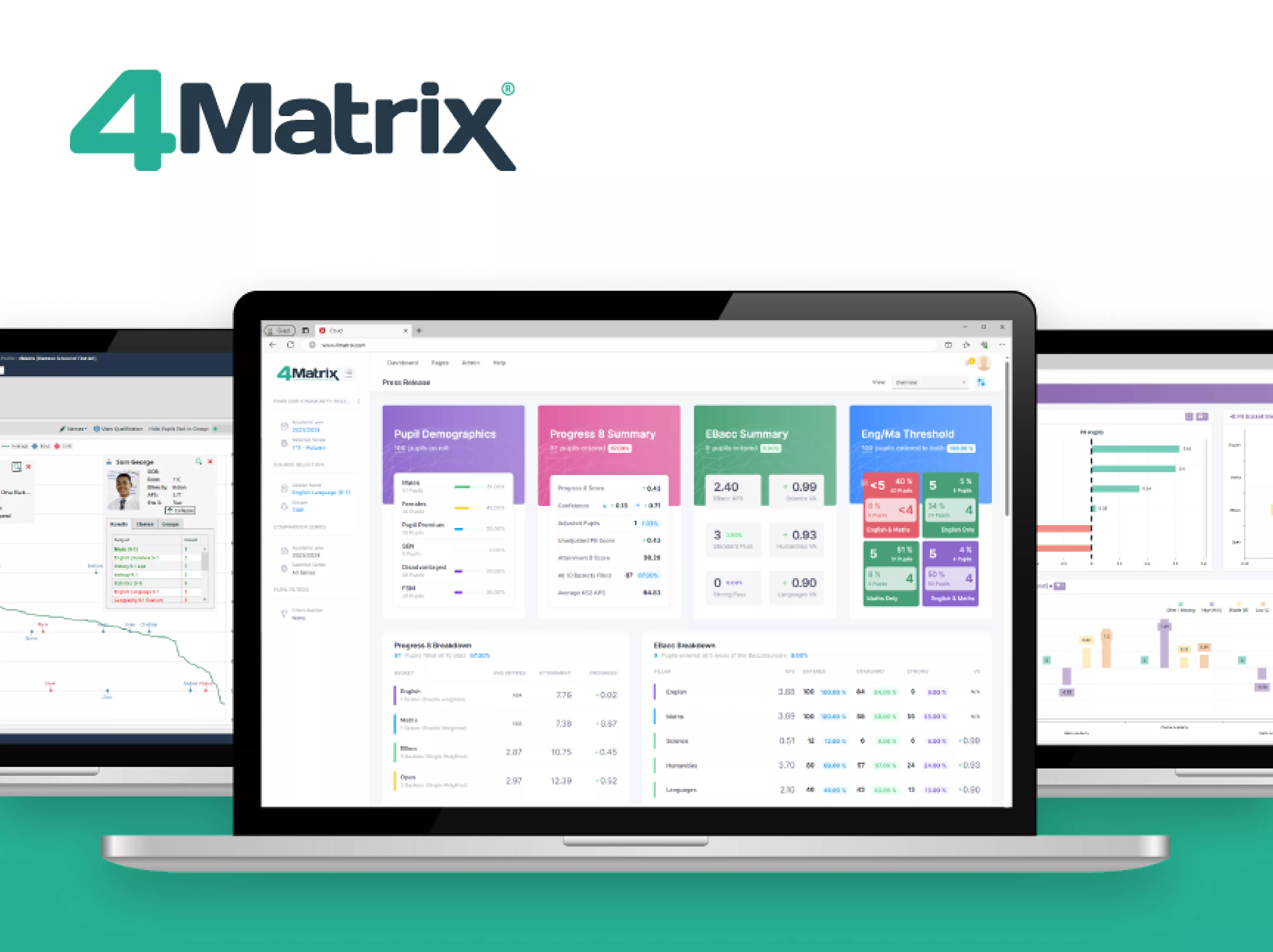Screenshot of School & Multi-Academy Trust Analytics Platform