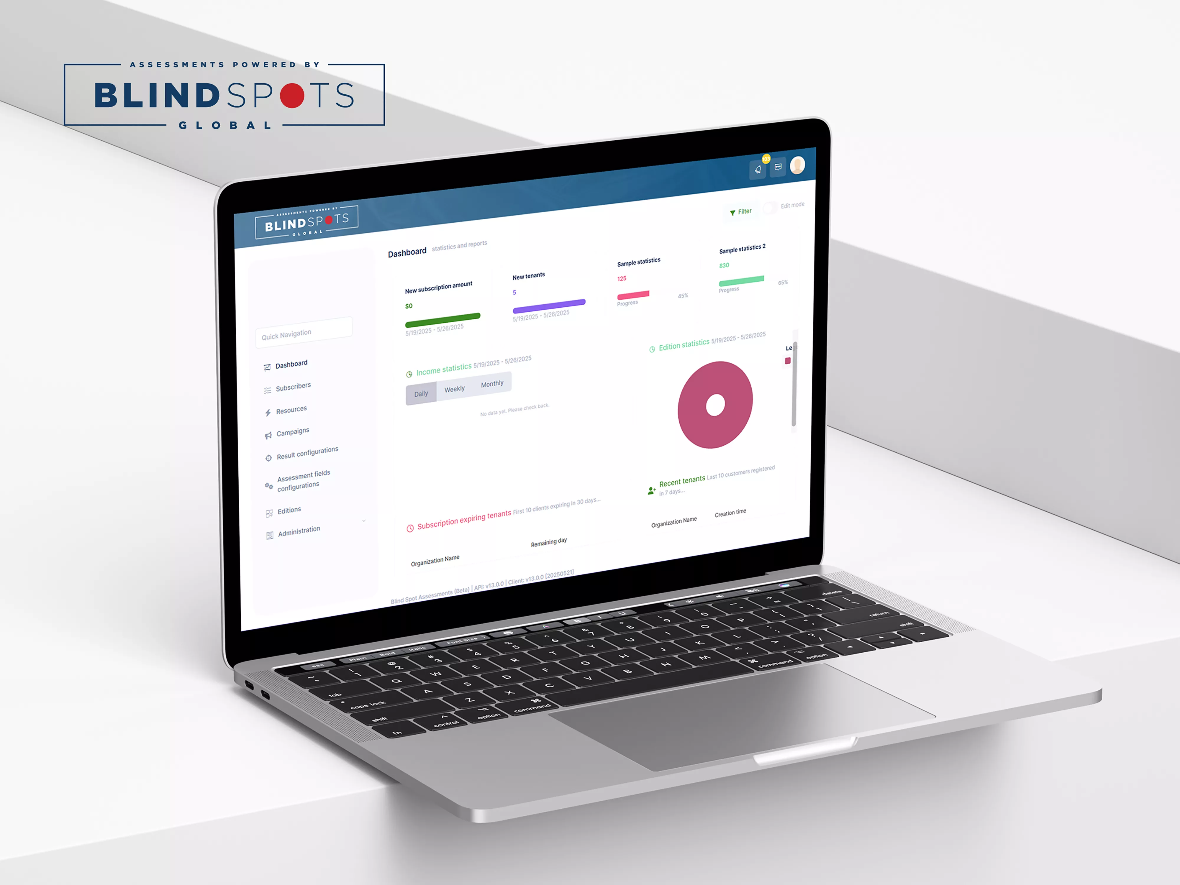 Screenshot of Assessment Creation, Delivery & Subscription Platform